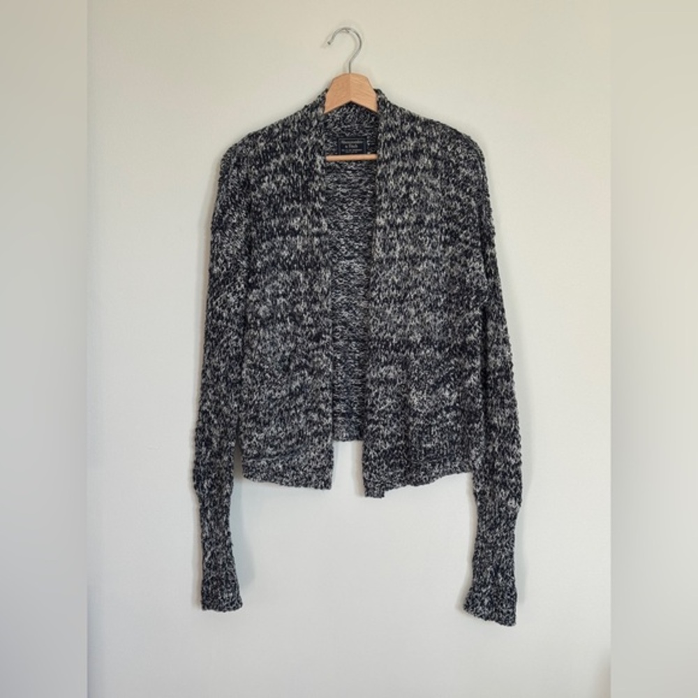 Abercrombie & Fitch Marled Black and White Cardigan